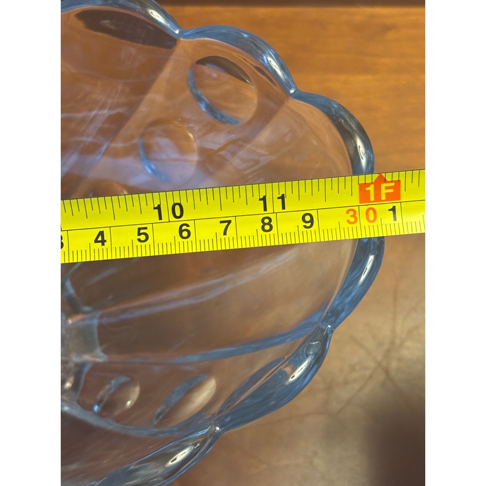 Vintage Heisey Old Sandwich Clear Glass Oval Bowl Serving Centerpiece - Picture 6 of 7